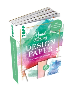 Bild von Blum, Ludmila: Handlettering Design Paper Block Watercolor-Effekte A6